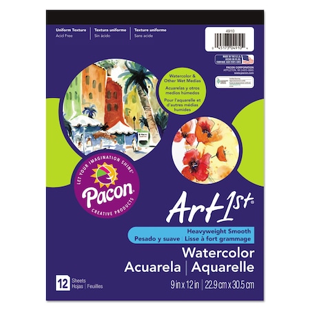 Pacon Watercolor Paper Pad, 9" x 12" 4910